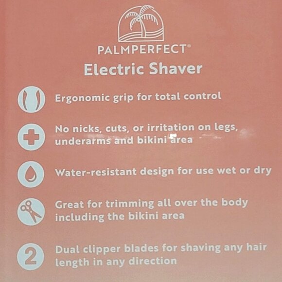 PalmPerfect Electric Shaver Razor Hair Remover Pink - Picture 4 of 5